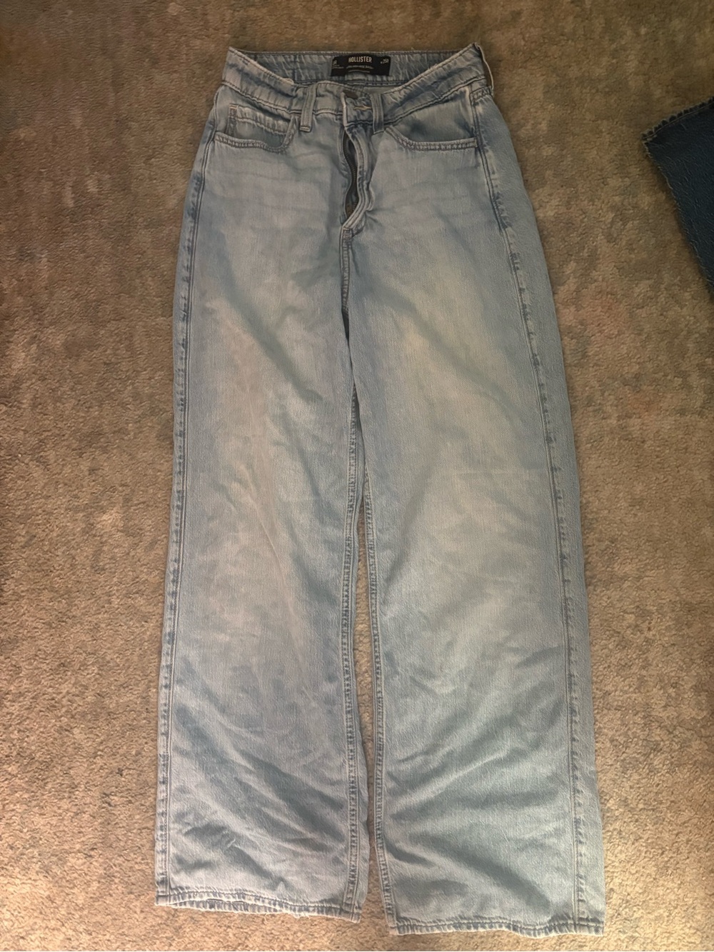 Hollister Light Blue high rise Wide-Leg Jeans